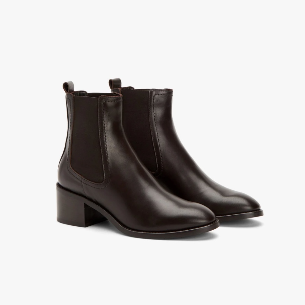 Aquatalia Gemma Leather Women's Ankle Boot Bootie 9.5 RUNS BIG Espresso Brown